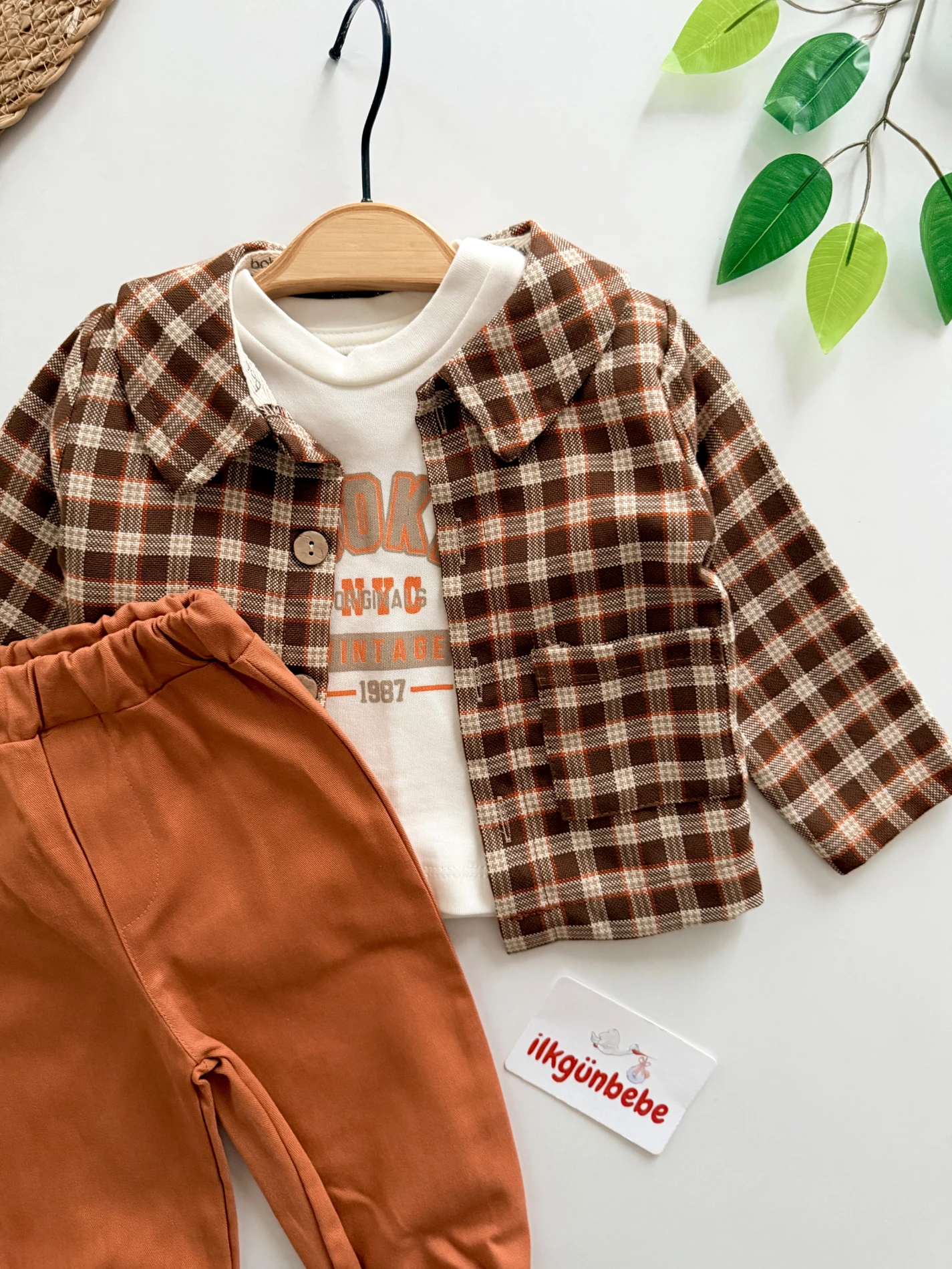 Ekose Gömlekli Premium Kalite 3’lü Takım