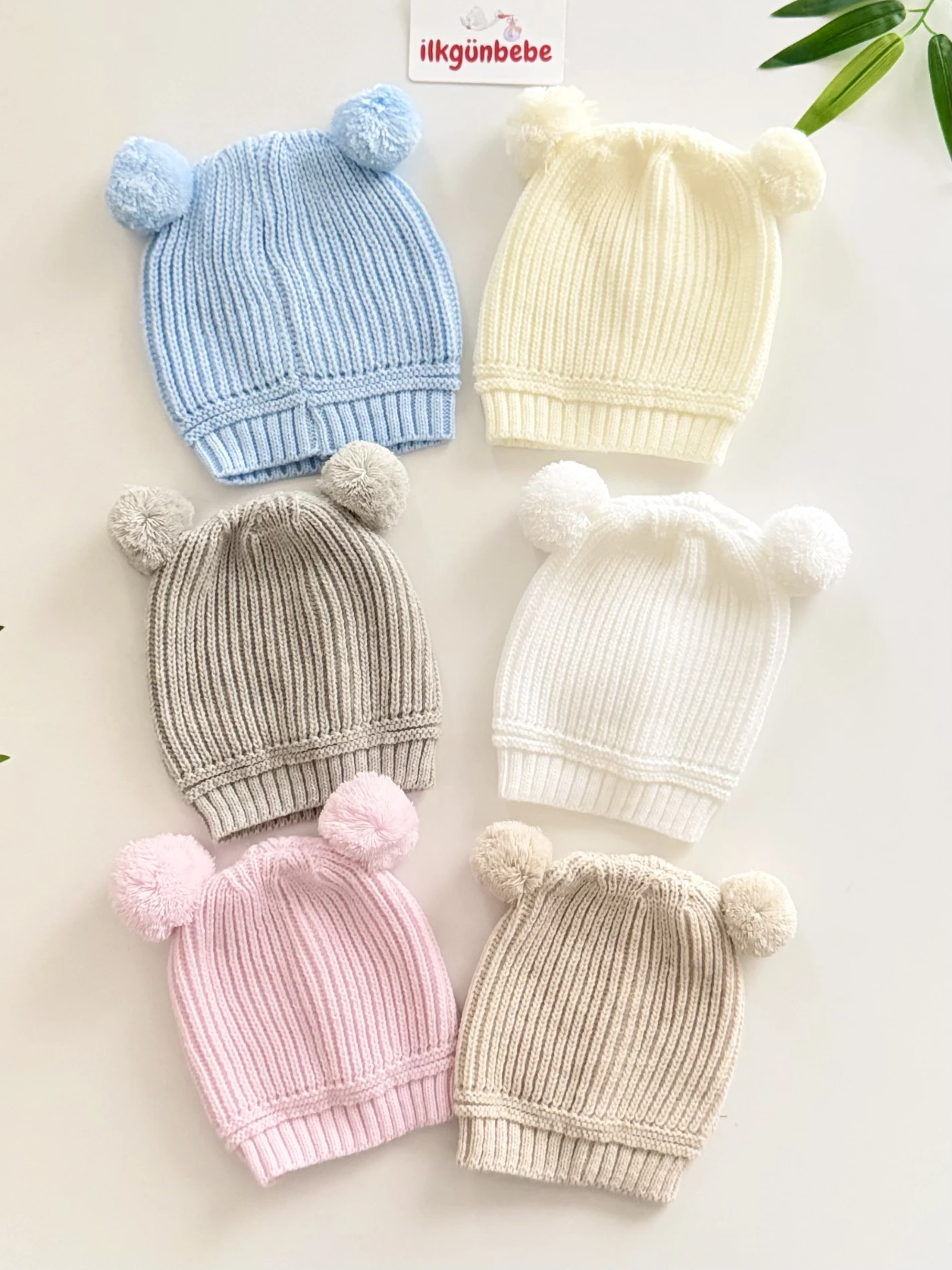 Ponpon Detaylı Örme Triko Unisex Bere