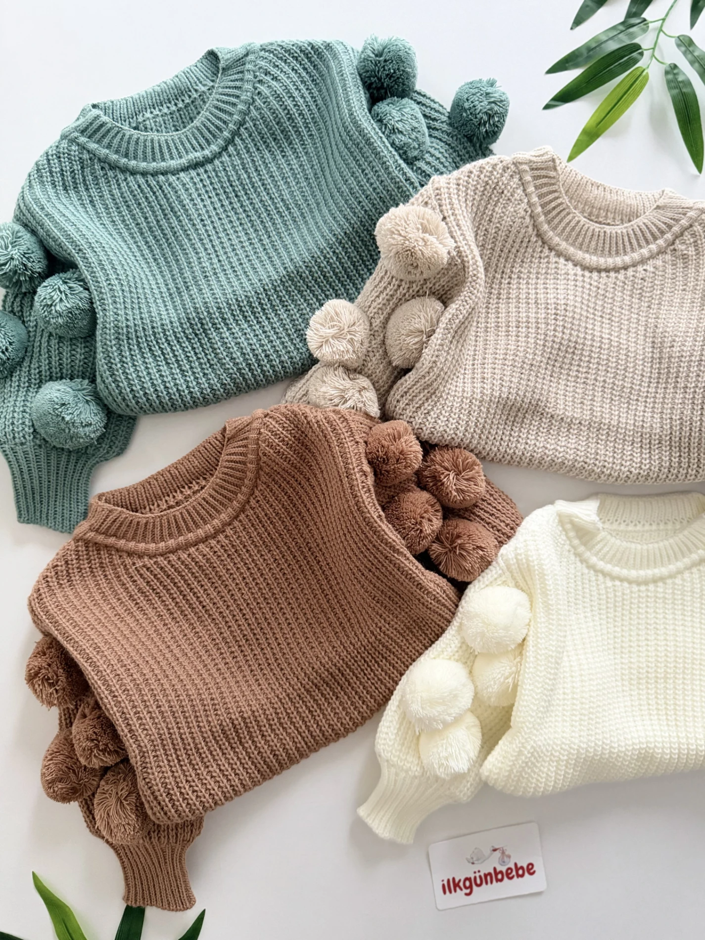 Ponponlu Özel Koleksiyon Selanik Örgüsü Kazak