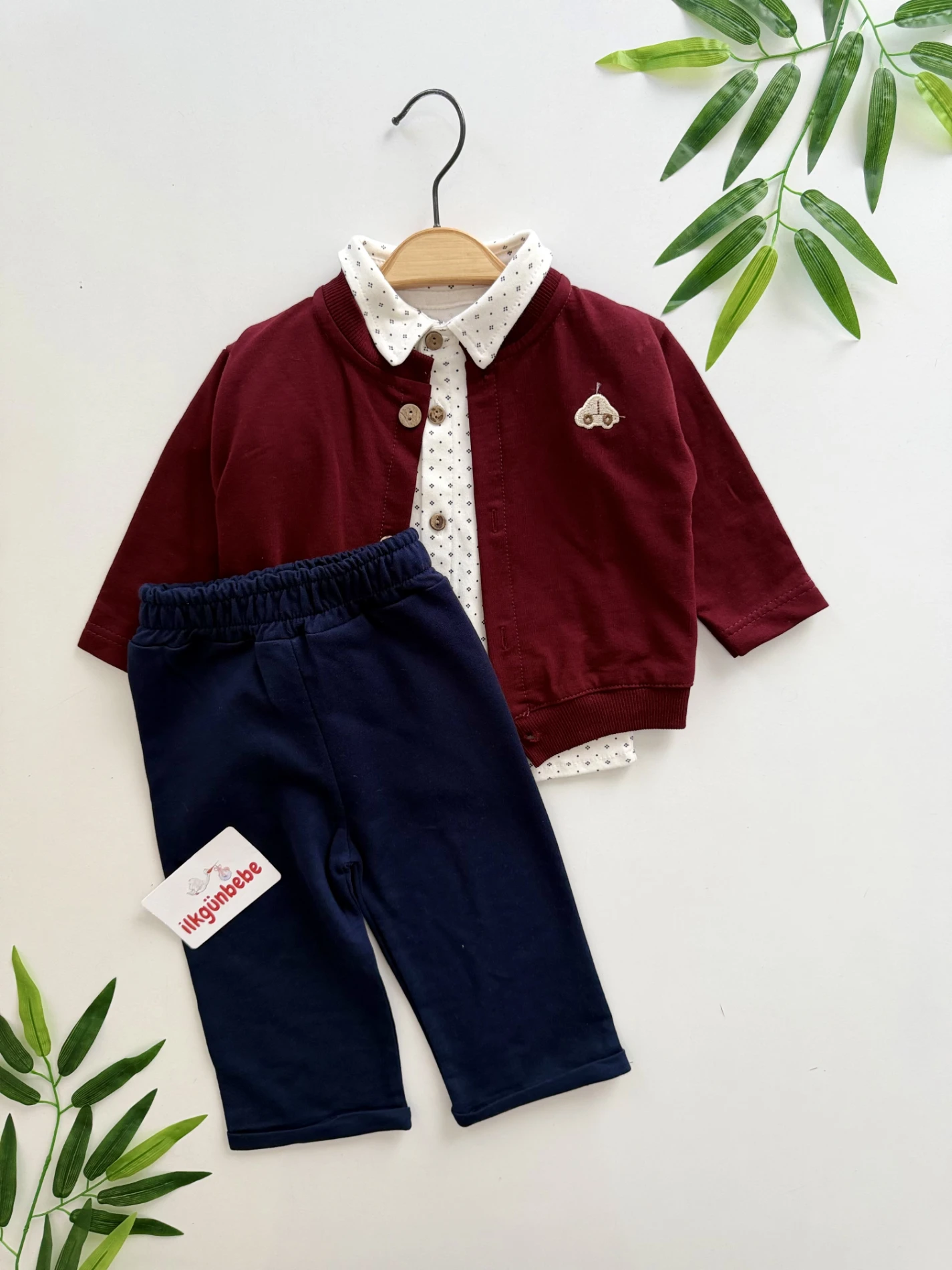 Araba Nakışlı Hırkalı 3’lü Premium Takım