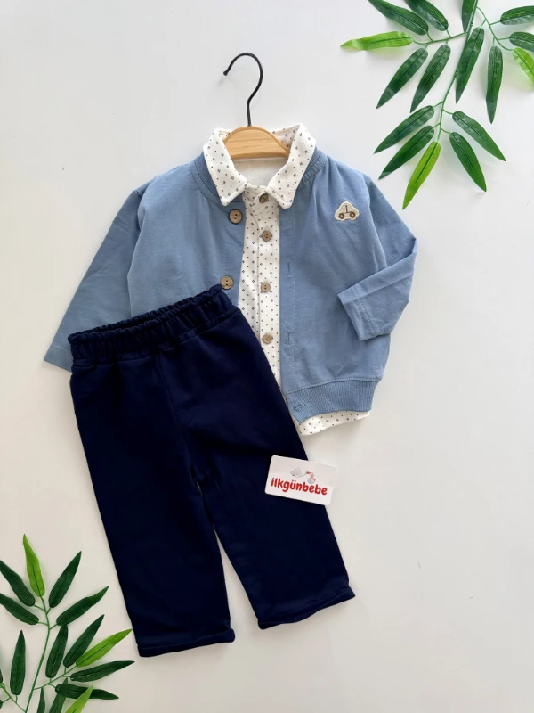 Araba Nakışlı Hırkalı 3’lü Premium Takım