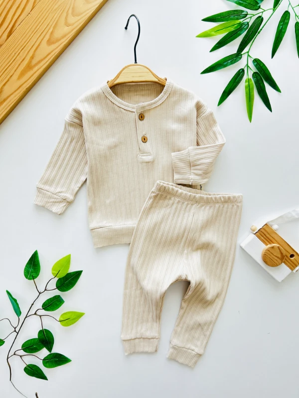 %100 Pamuk Penye Esnek Kaşkorse Kumaş 2’li Takım