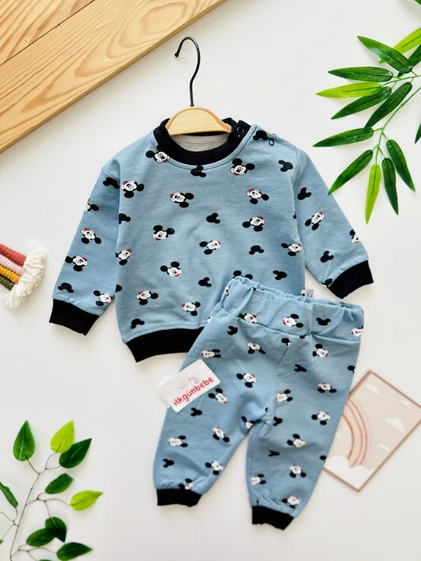 Mickey Mouse %100 Pamuk 2’li Mevsimlik Takım