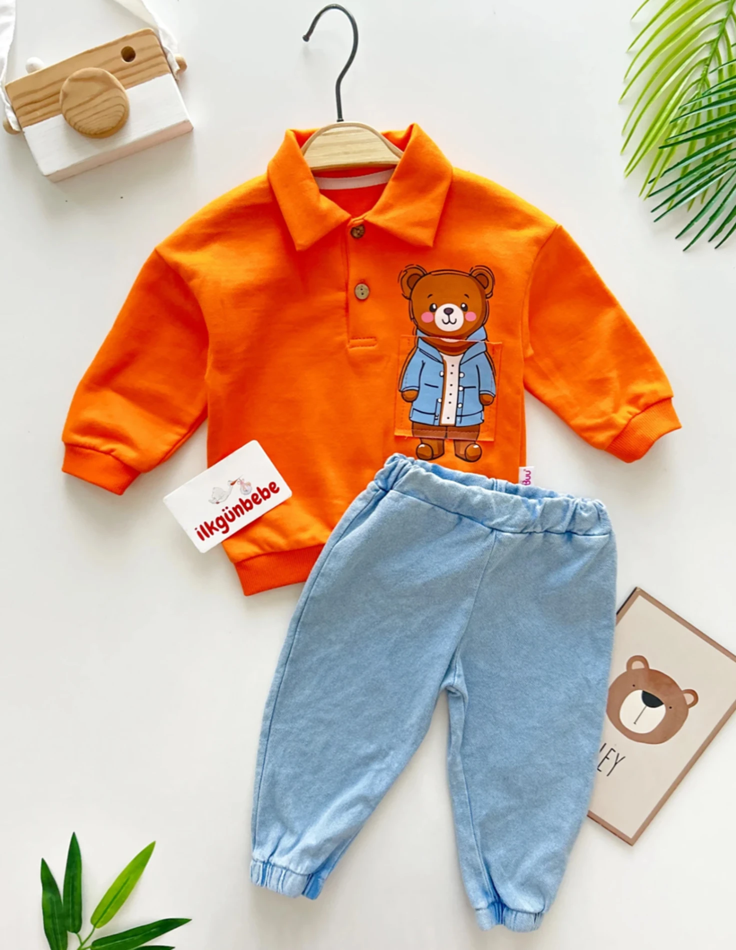 Cool Teddy Cep Detaylı Likralı Yumuşak Kot 2’li Mevsimlik Takım