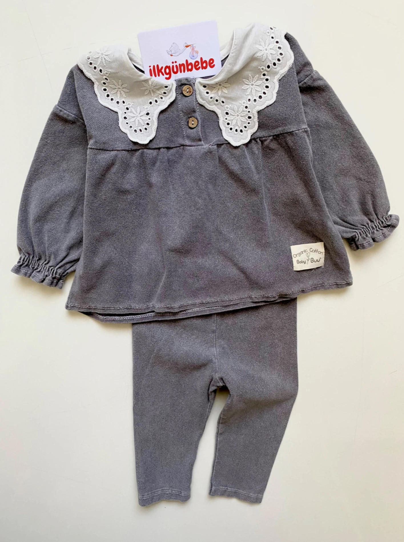 Fisto Yaka Detaylı Mevsimlik Kot 2’li Takım