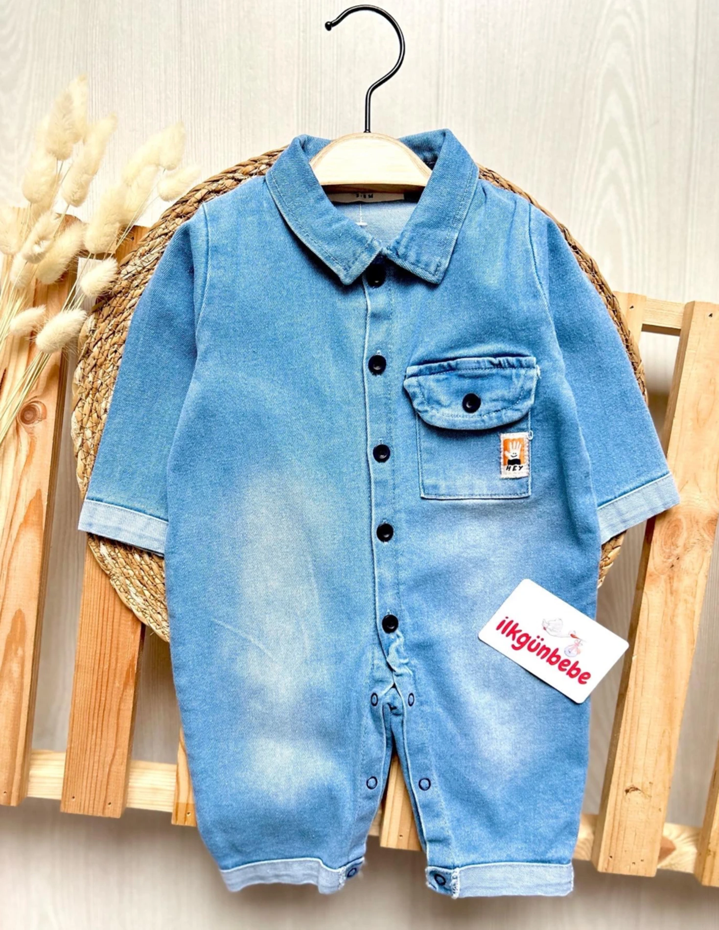 Likralı Esnek Ahşap Kumaş Kot Tulum