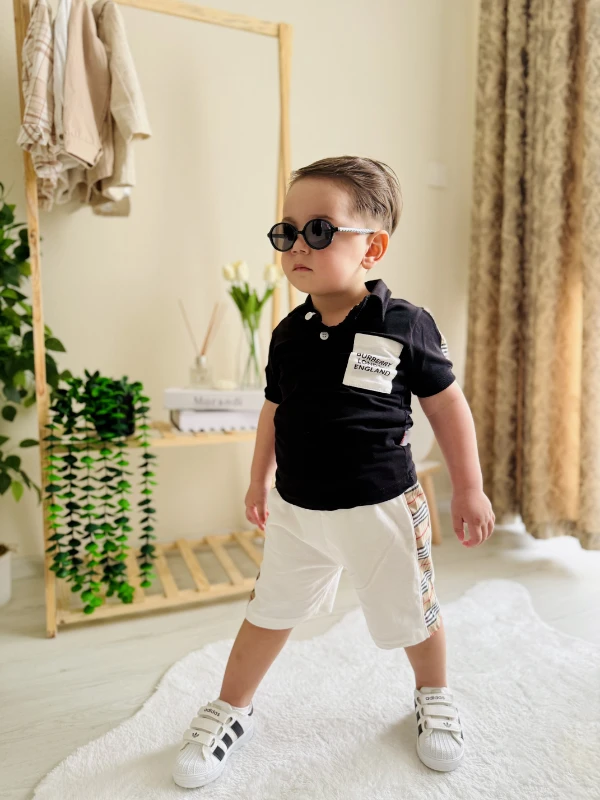 Burberry Polo Yaka 2’li Yazlık Şortlu Takım