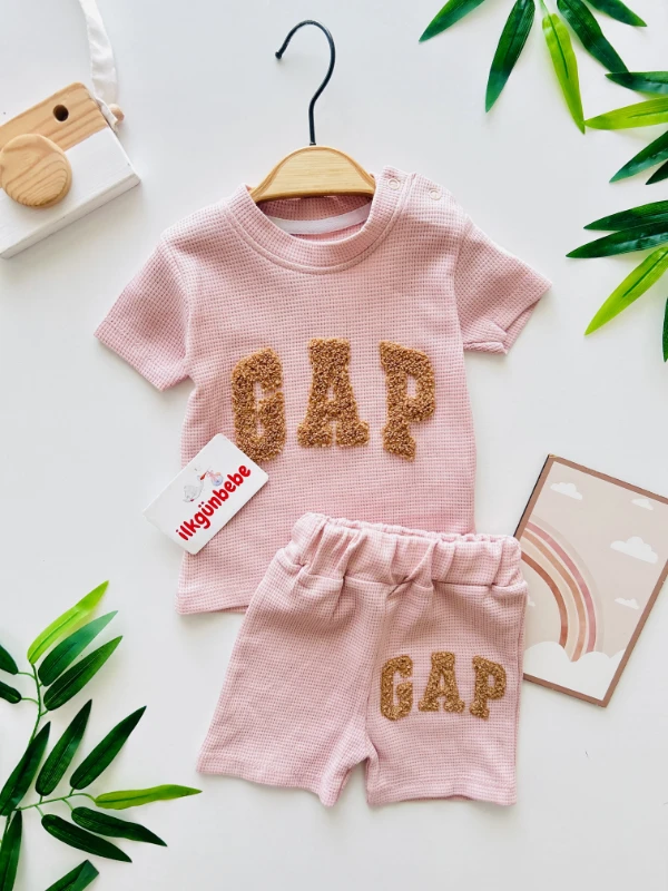 Gap Baskılı Waffle Kumaş 2’li Takım 