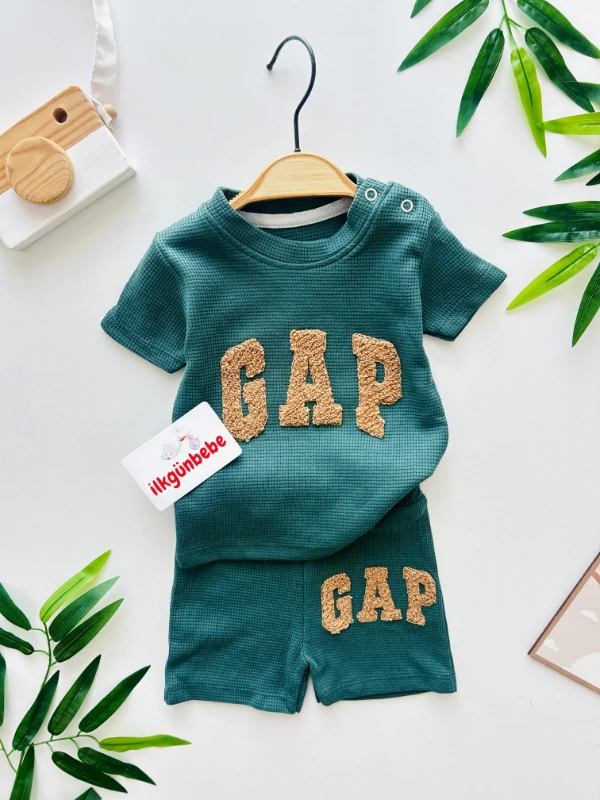 Gap Baskılı Waffle Kumaş 2’li Takım 