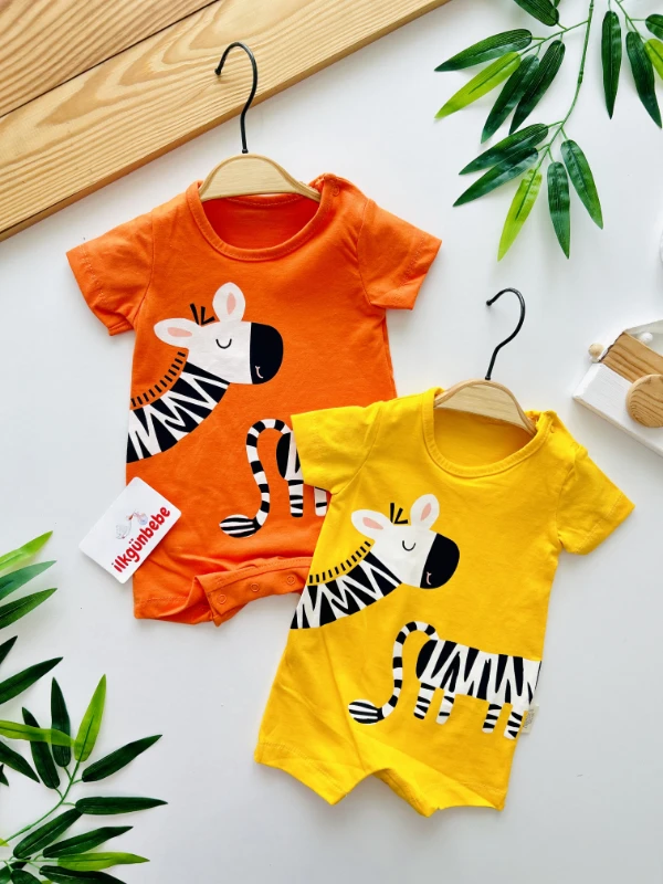 Zebra Temalı Yazlık Tulum