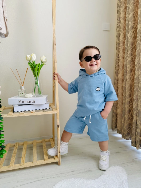 Kapüşonlu Soft Basic Şortlu 2’li Takım