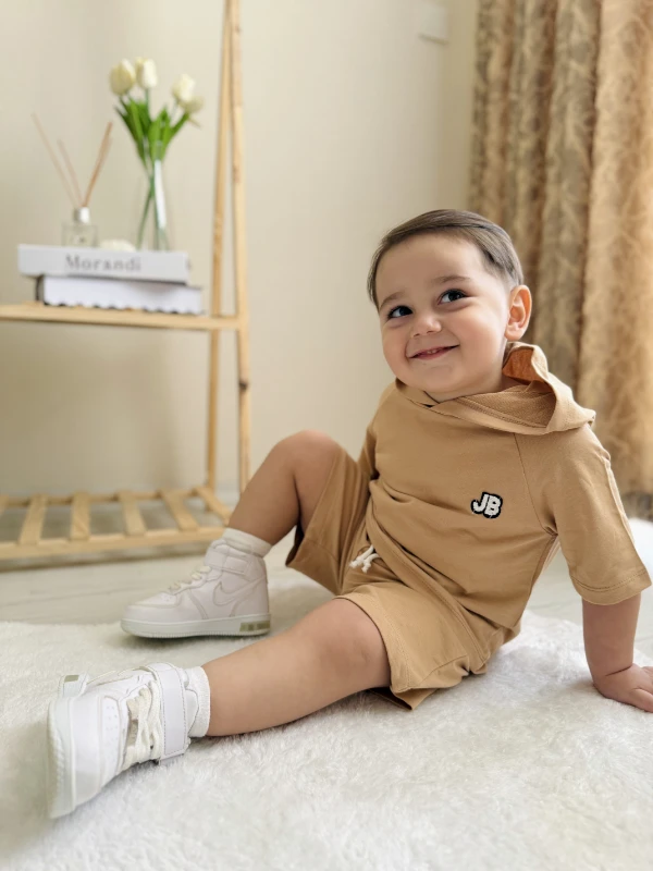 Kapüşonlu Soft Basic Şortlu 2’li Takım