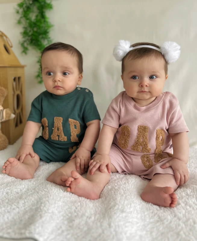 Gap Baskılı Waffle Kumaş 2’li Takım 