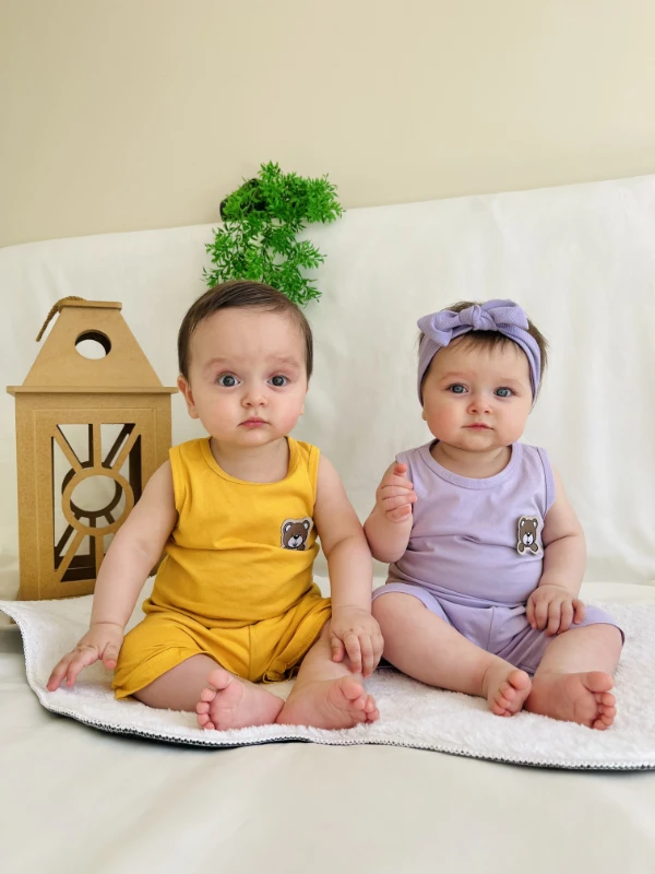 Bear Teddy Nakışlı Yazlık Takım