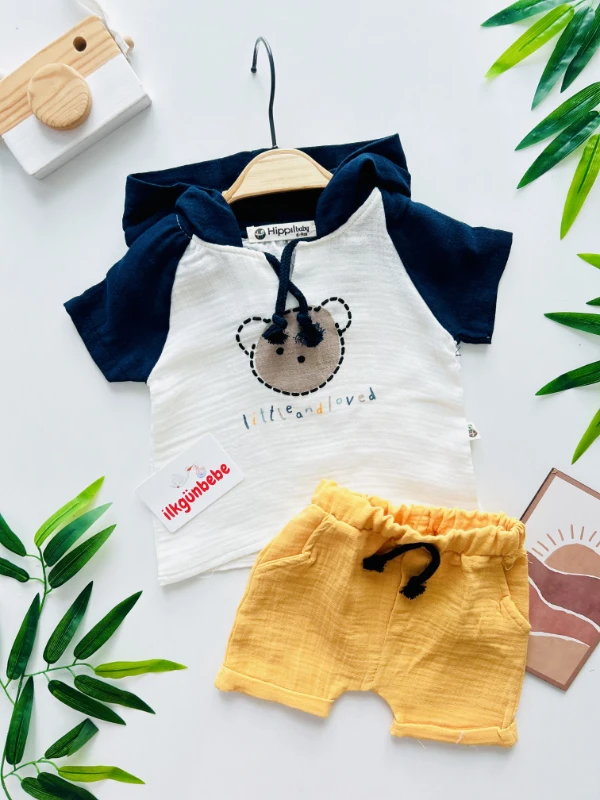 Little And Loved Bear Kapüşonlu 2’li Takım