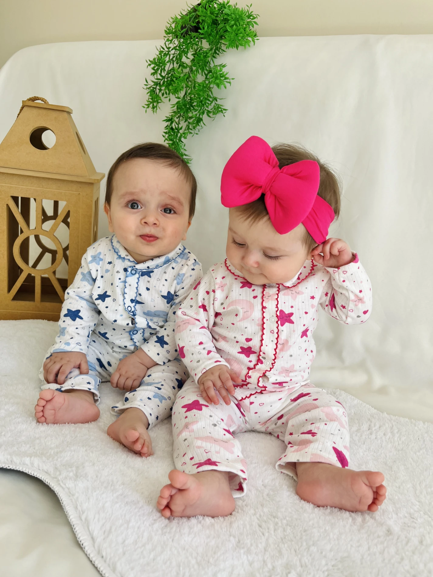 %100 Pamuk Bebe Yakalı Pijama