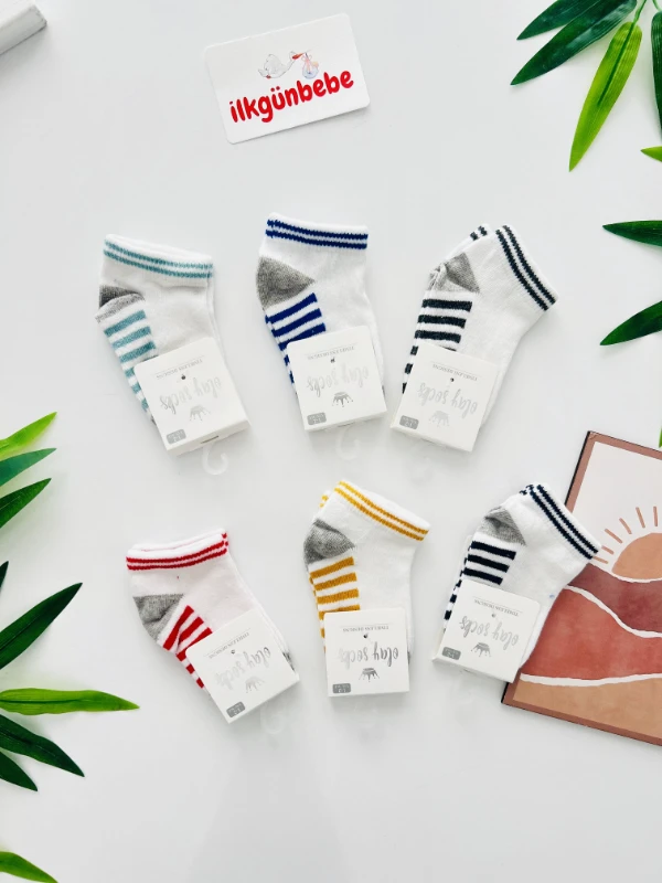 %100 Pamuk 6’lı Çorap Seti