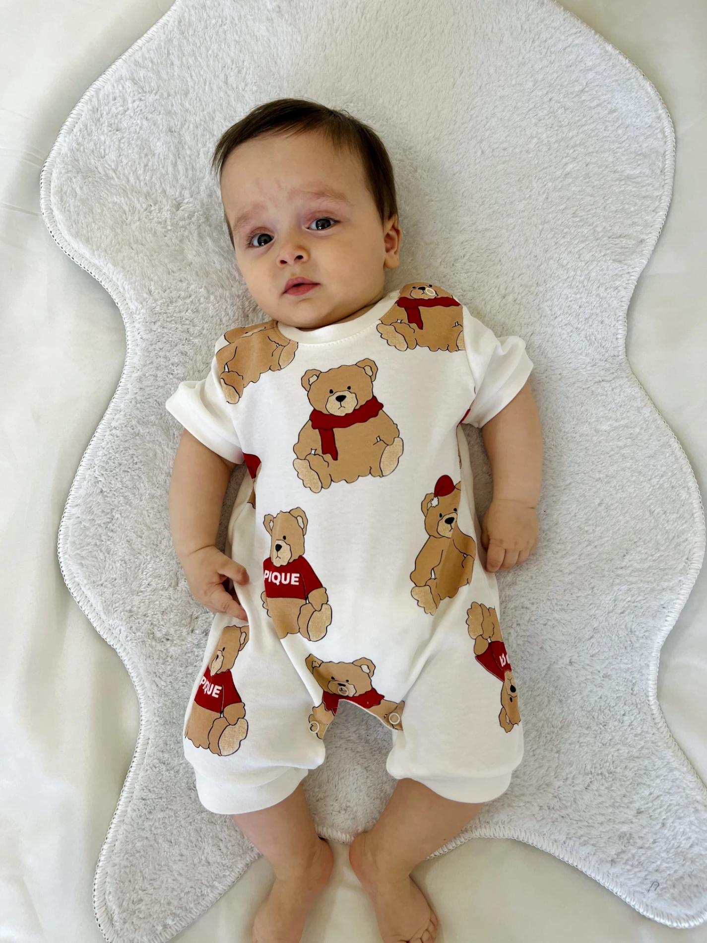 Teddy Bear  Desenli Yazlık Tulum
