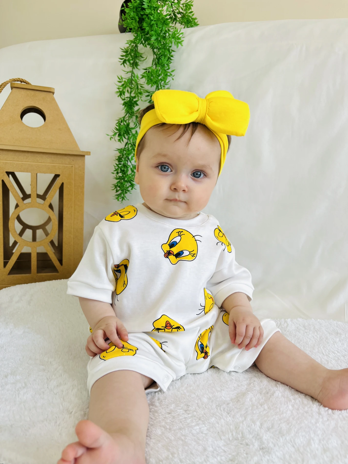 Tweety Desenli Yazlık Tulum