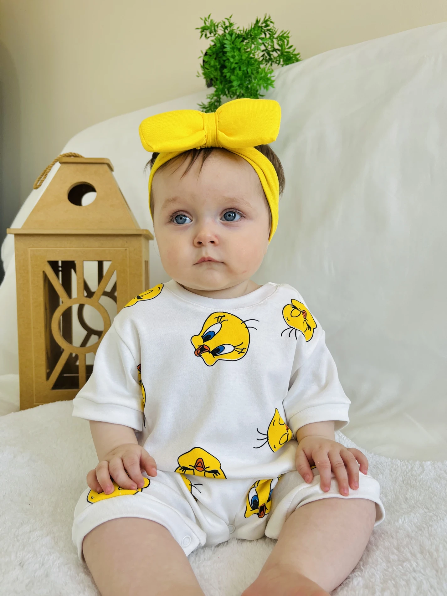 Tweety Desenli Yazlık Tulum
