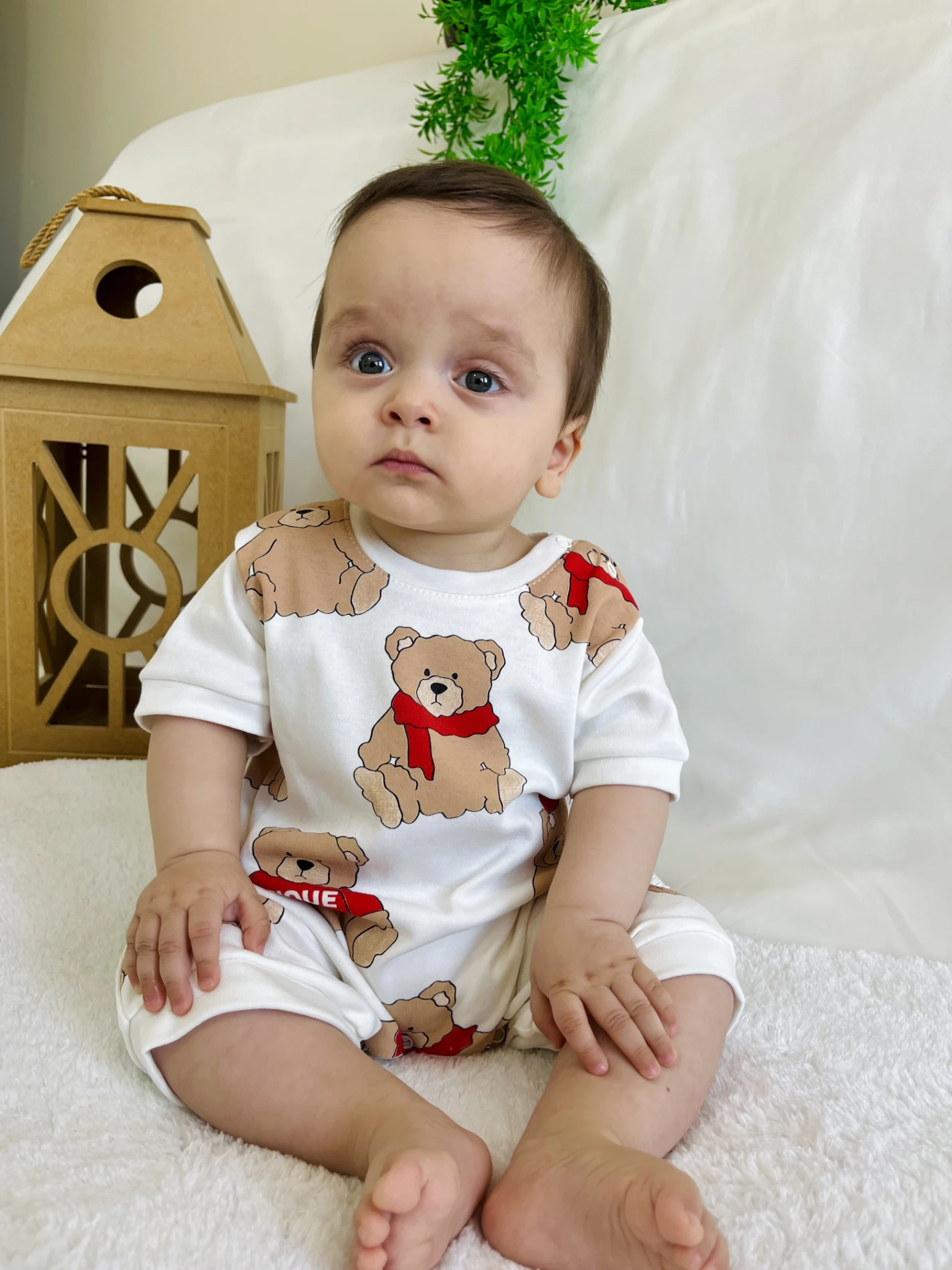 Teddy Bear  Desenli Yazlık Tulum