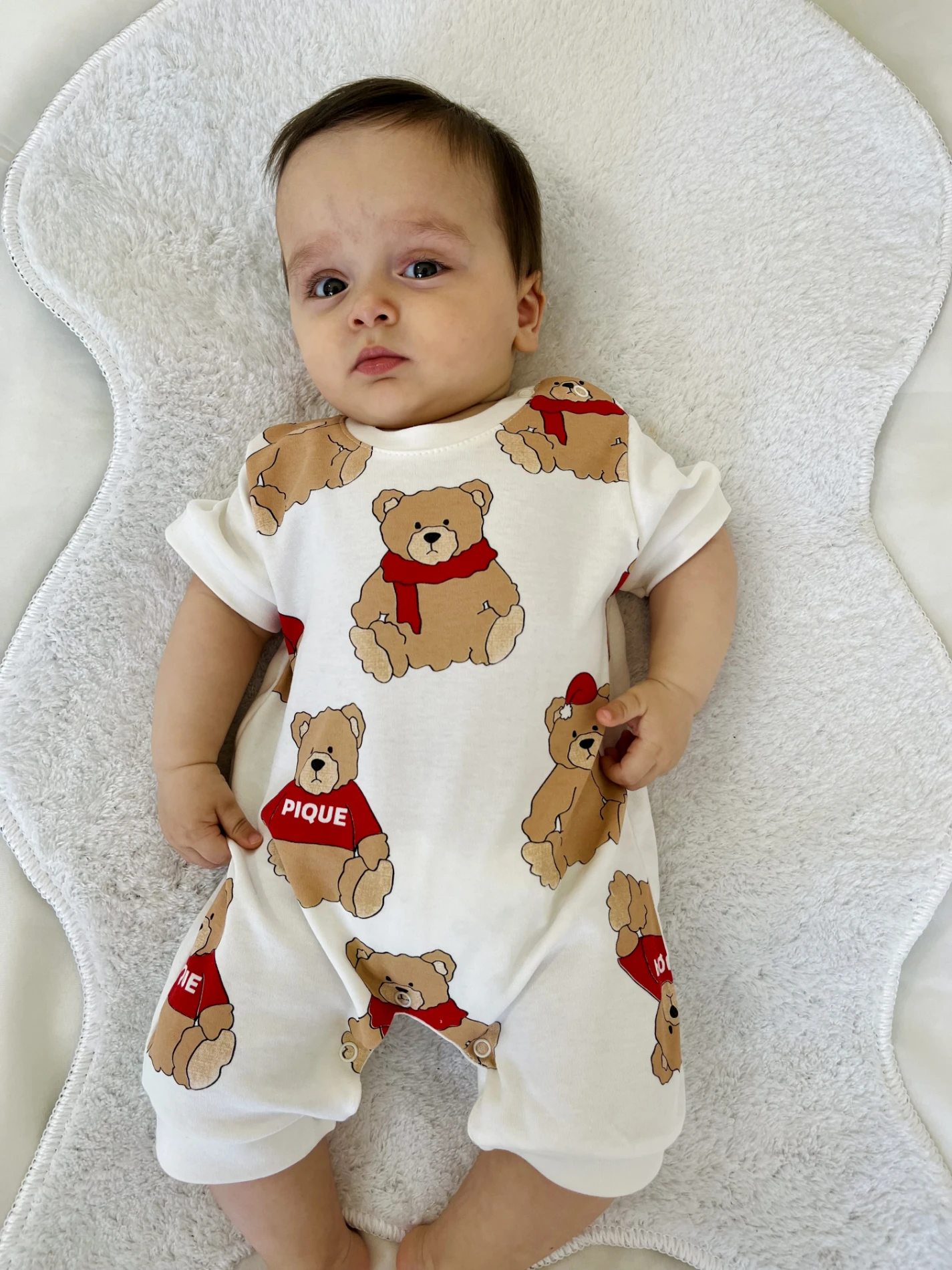 Teddy Bear  Desenli Yazlık Tulum