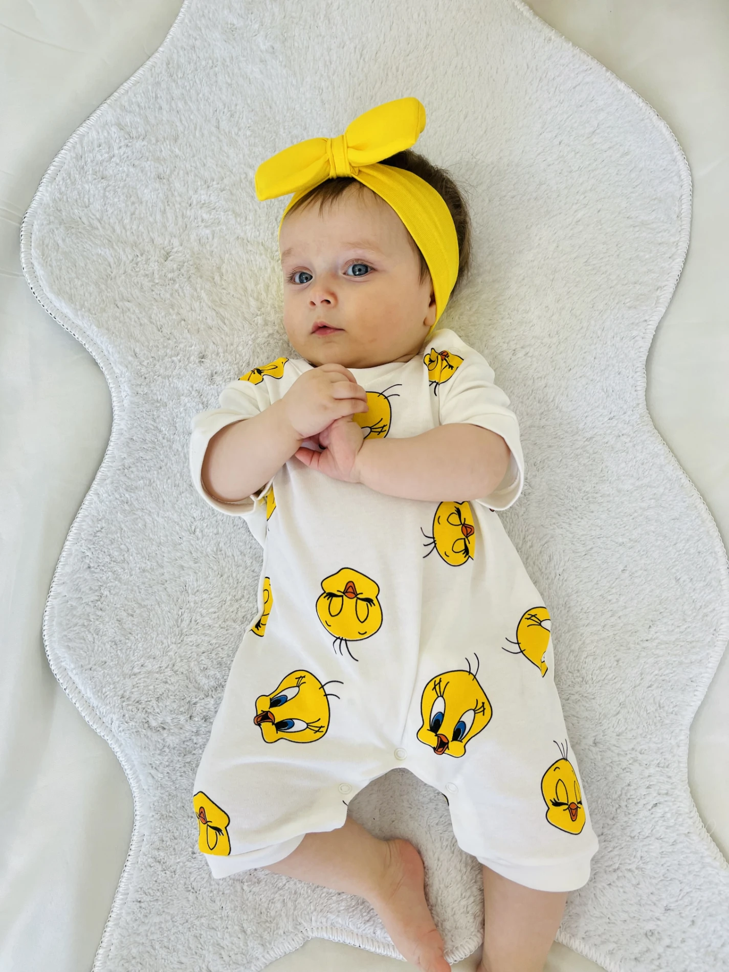 Tweety Desenli Yazlık Tulum