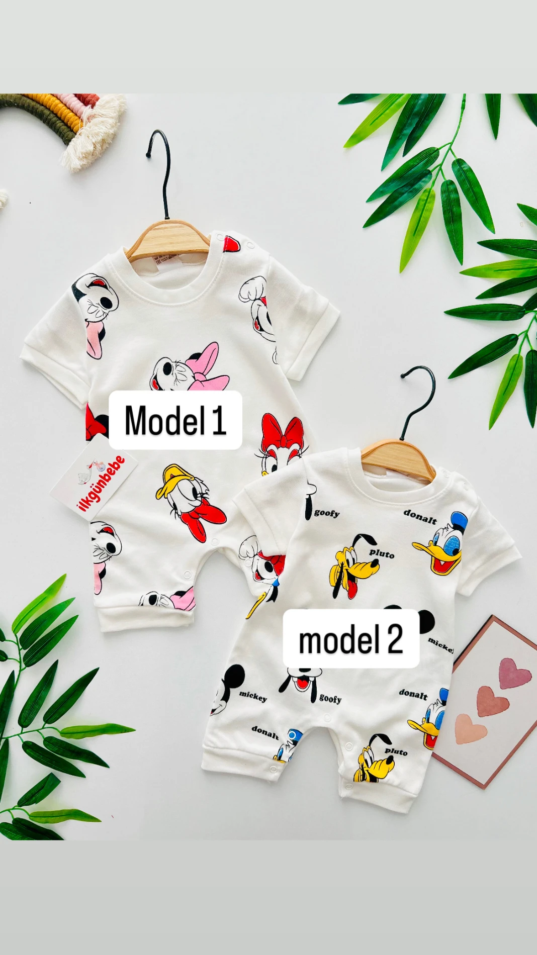 Minnie Mickey Mouse Desenli Yazlık Tulum