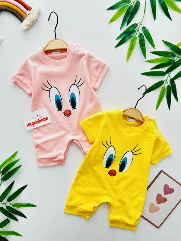 Tweety Desenli Yazlık Tulum