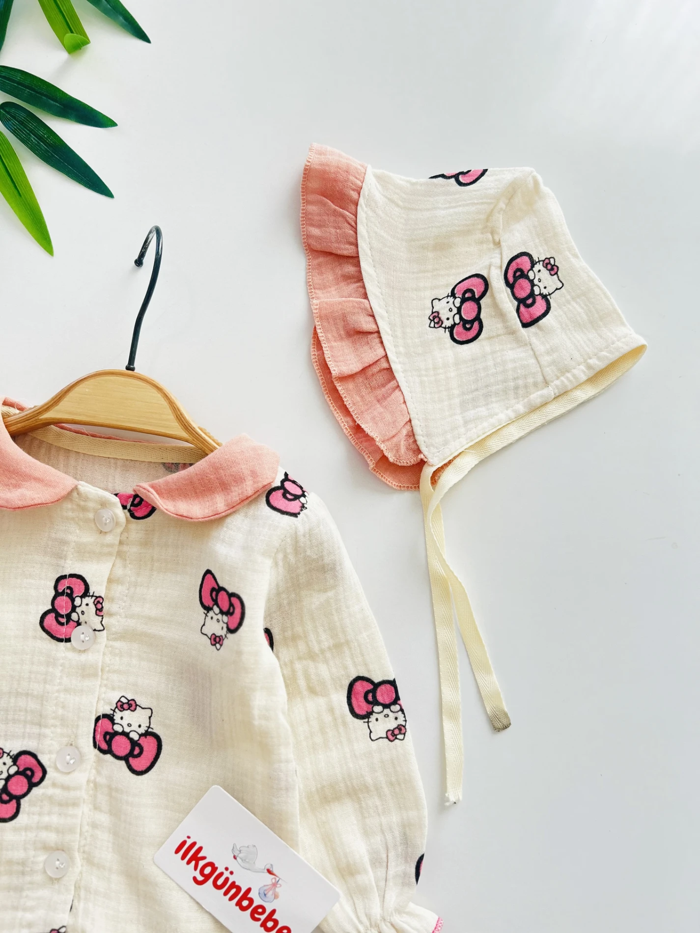 Hello Kitty Pamuklu Müslin  Bebek Ayıcıklı Tulum