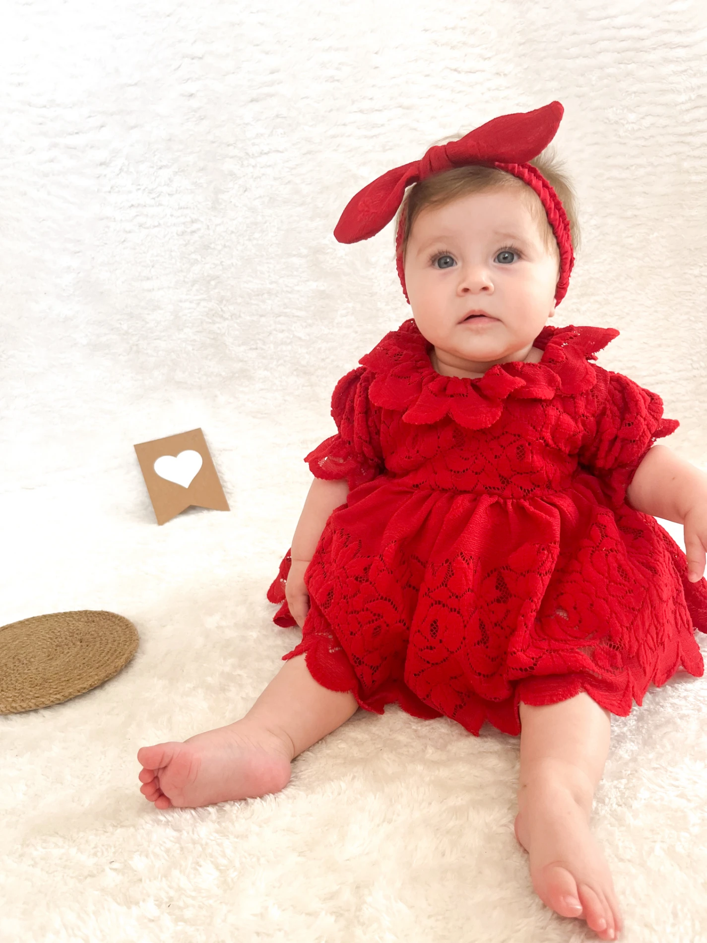 Clara Özel Gün Dantel Detaylı Tüllü Romper Bandana Set