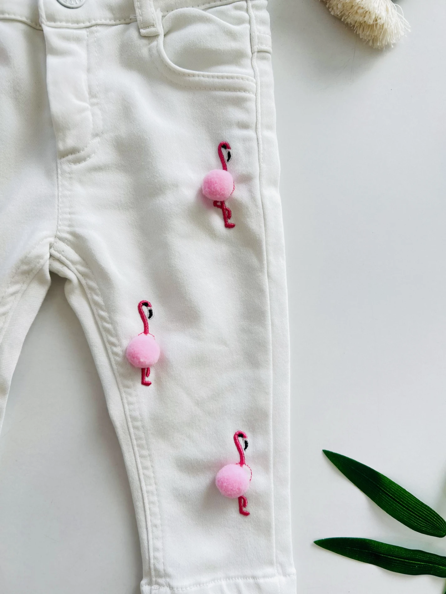 Flamingo Temalı Esnek Pantalon