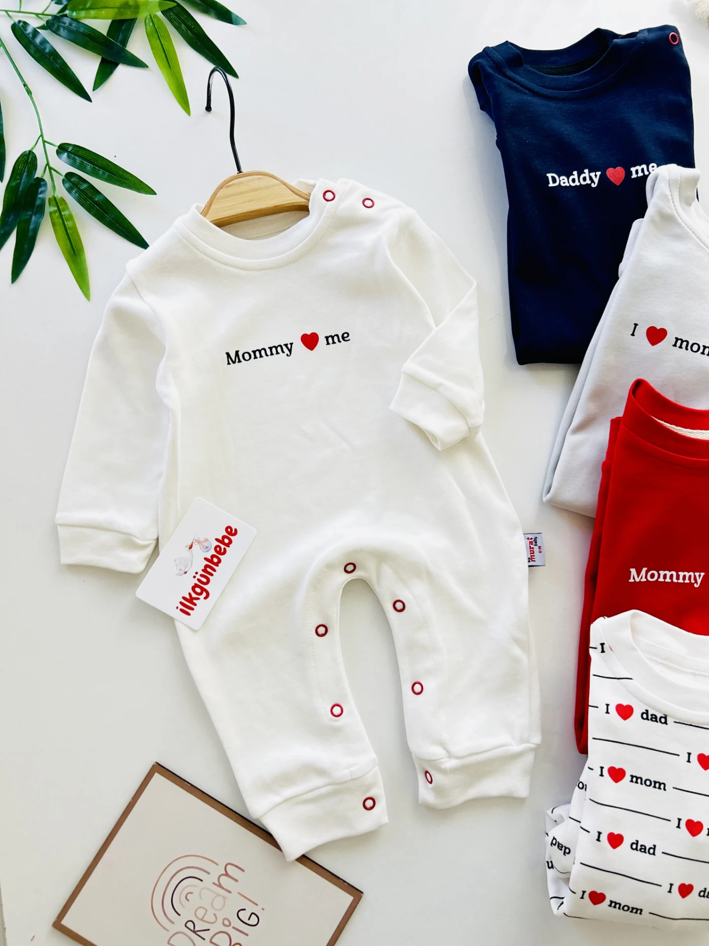Mommy Love Daddy 5 Parça %100 Pamuk Tulum Seti
