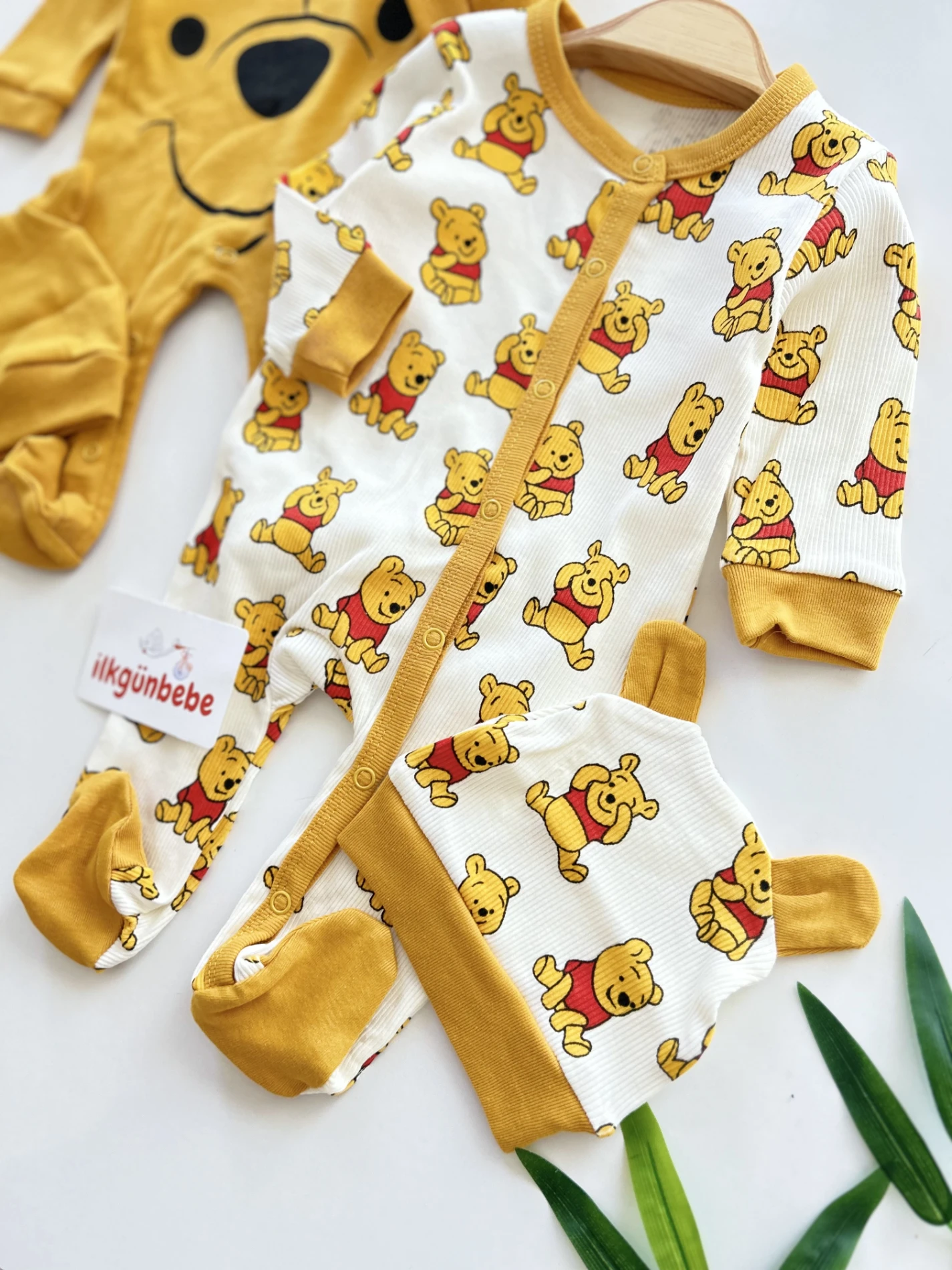 Winnie The Pooh Baskılı %100 Pamuk 2’liTulum Set