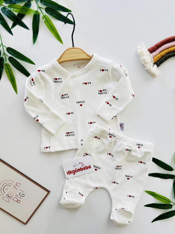 I Love Family %100 Pamuk 2’li Takım