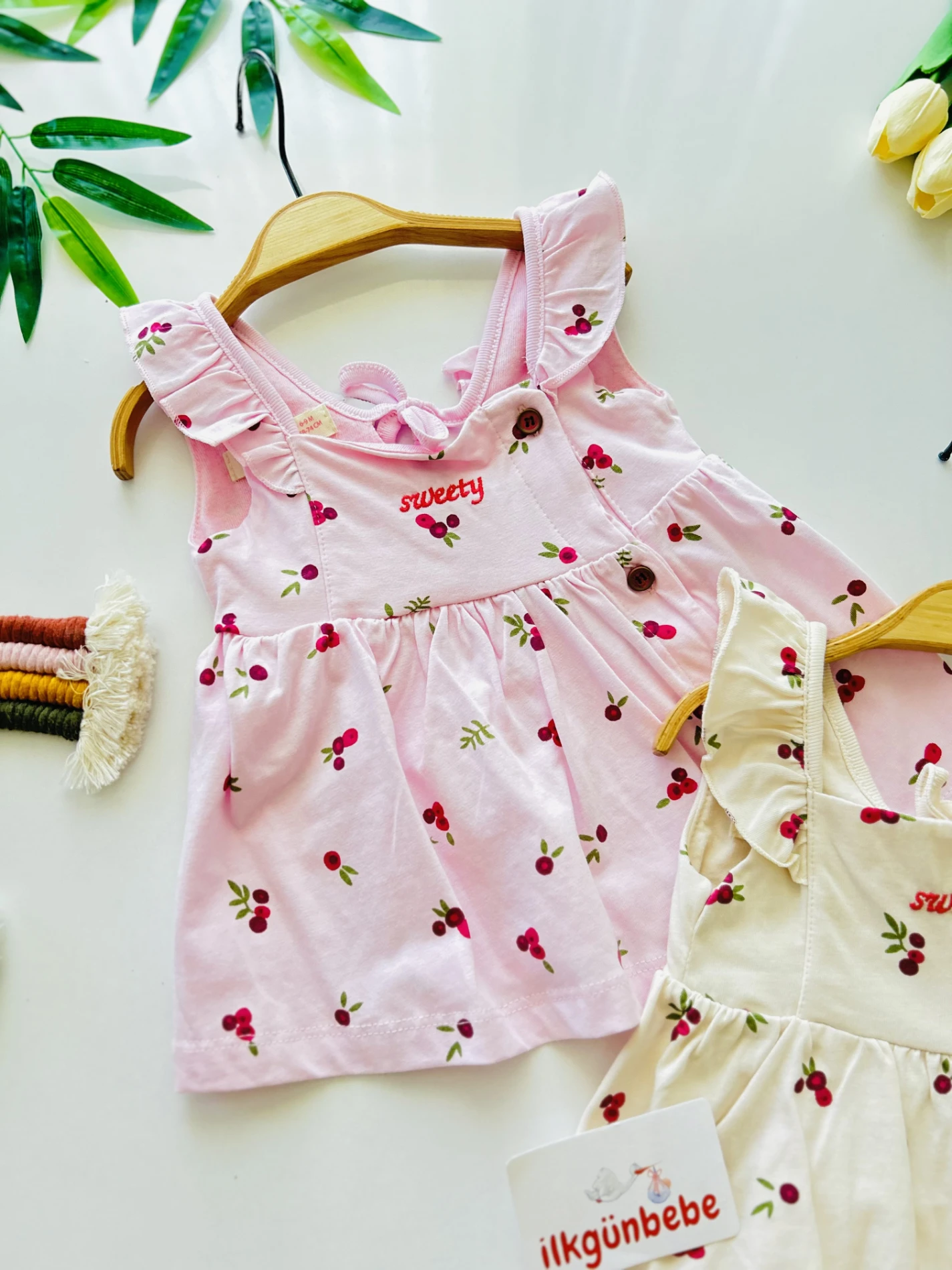 Sweet Cherry %100 Pamuk Elbise 