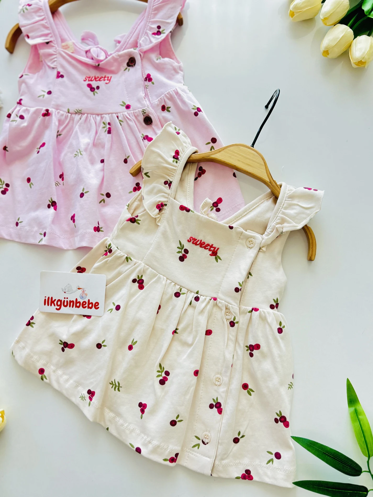 Sweet Cherry %100 Pamuk Elbise 