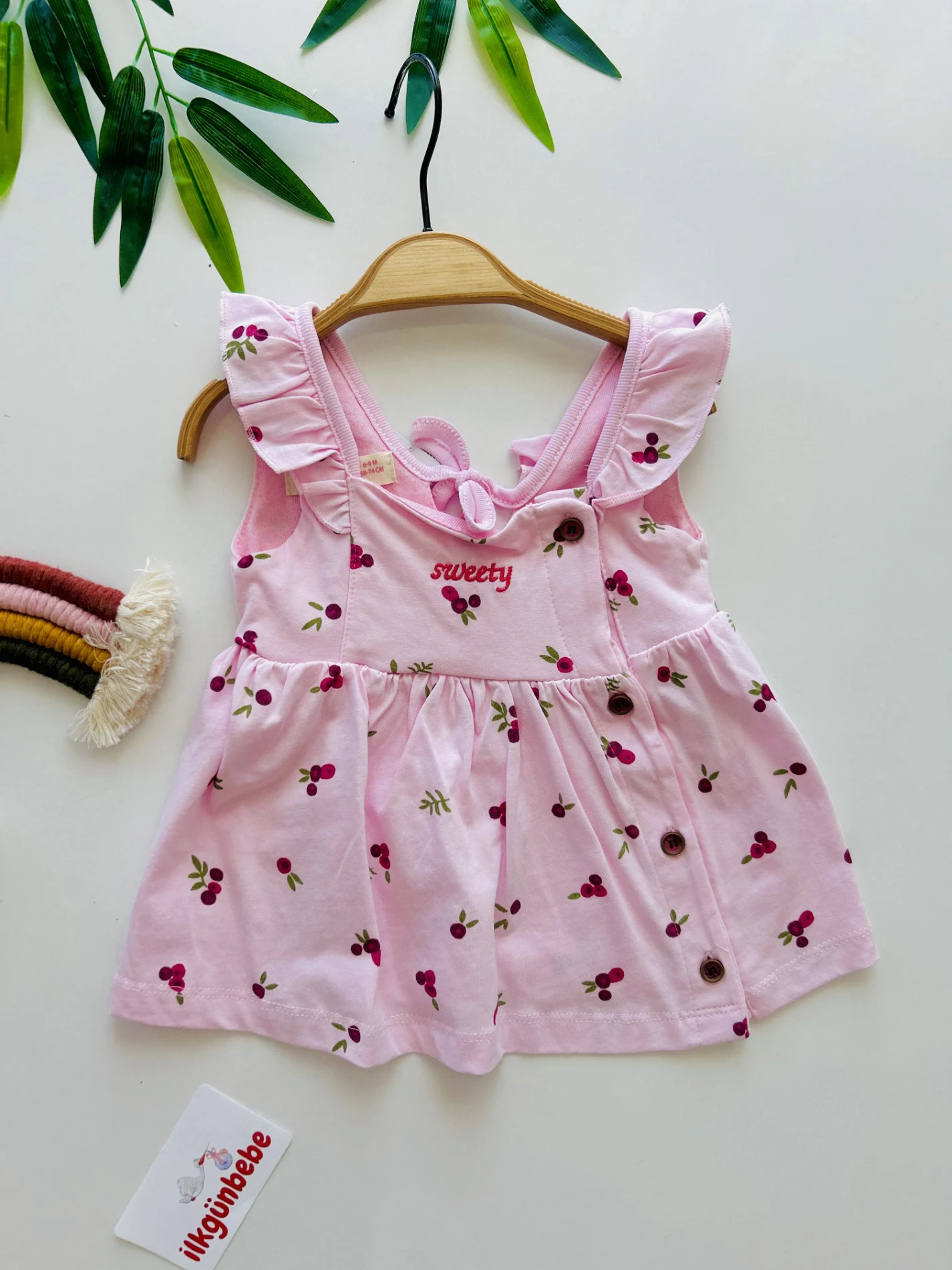 Sweet Cherry %100 Pamuk Elbise 