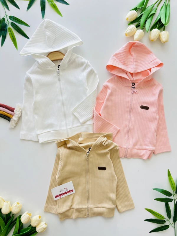 %100 Pamuk Esnek Kumaş Kapüşonlu Üst