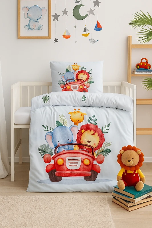 Aslan Temalı 3 Parça Nevresim Takımı