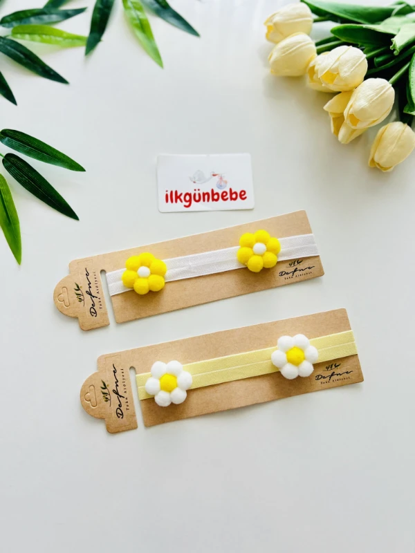 Papatya Desenli Bandana