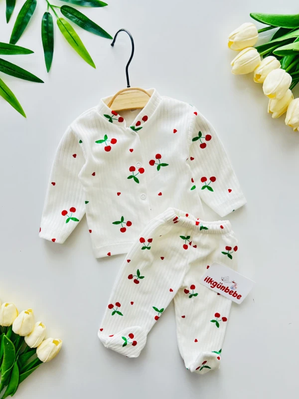 Kiraz Desenli 2’li Yenidoğan Takım