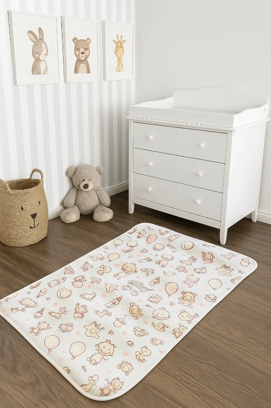 Çok Amaçlı Havyan Figürlü Arkası Lastikli Halı 