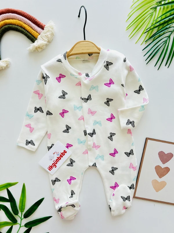 Kelebek Desenli %100 Pamuk Tulum