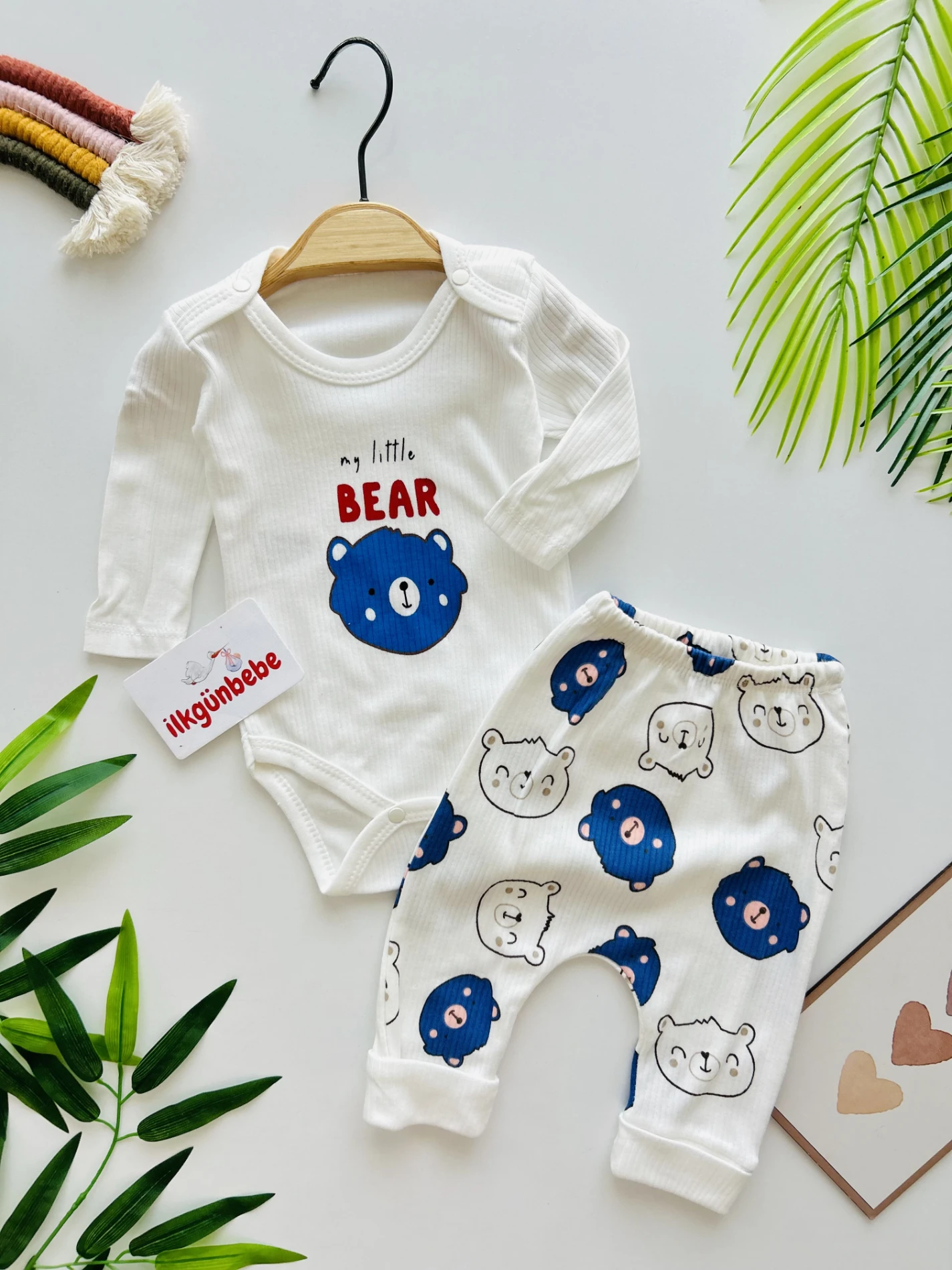 My Little Bear %100 Pamuk 2’li Takım