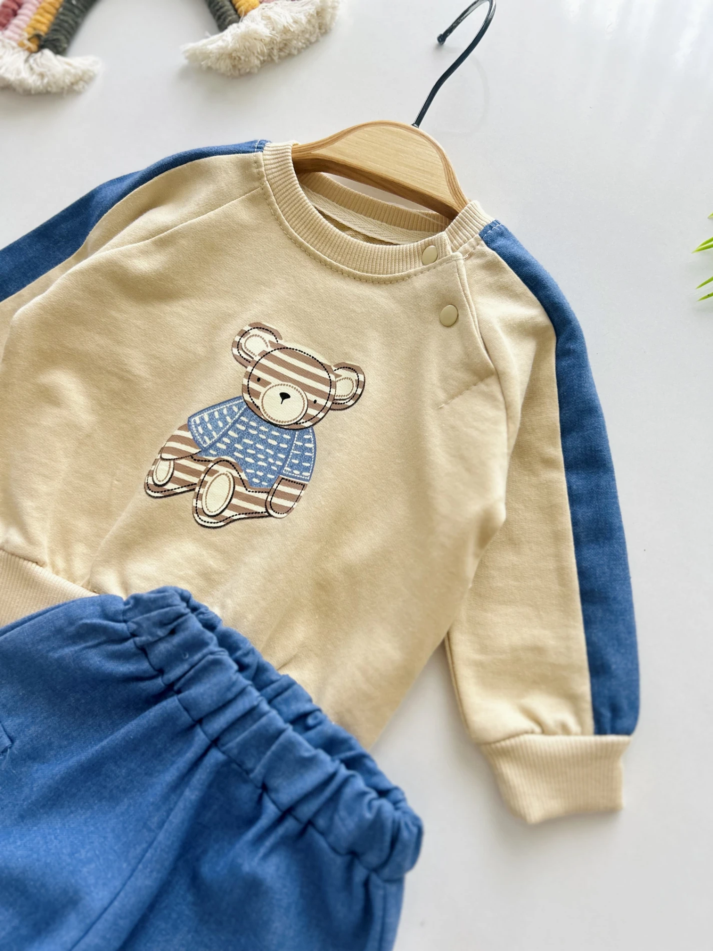 Teddy Bear Kot Pantalonlu Sweatli 2’li Mevsimlik Takım