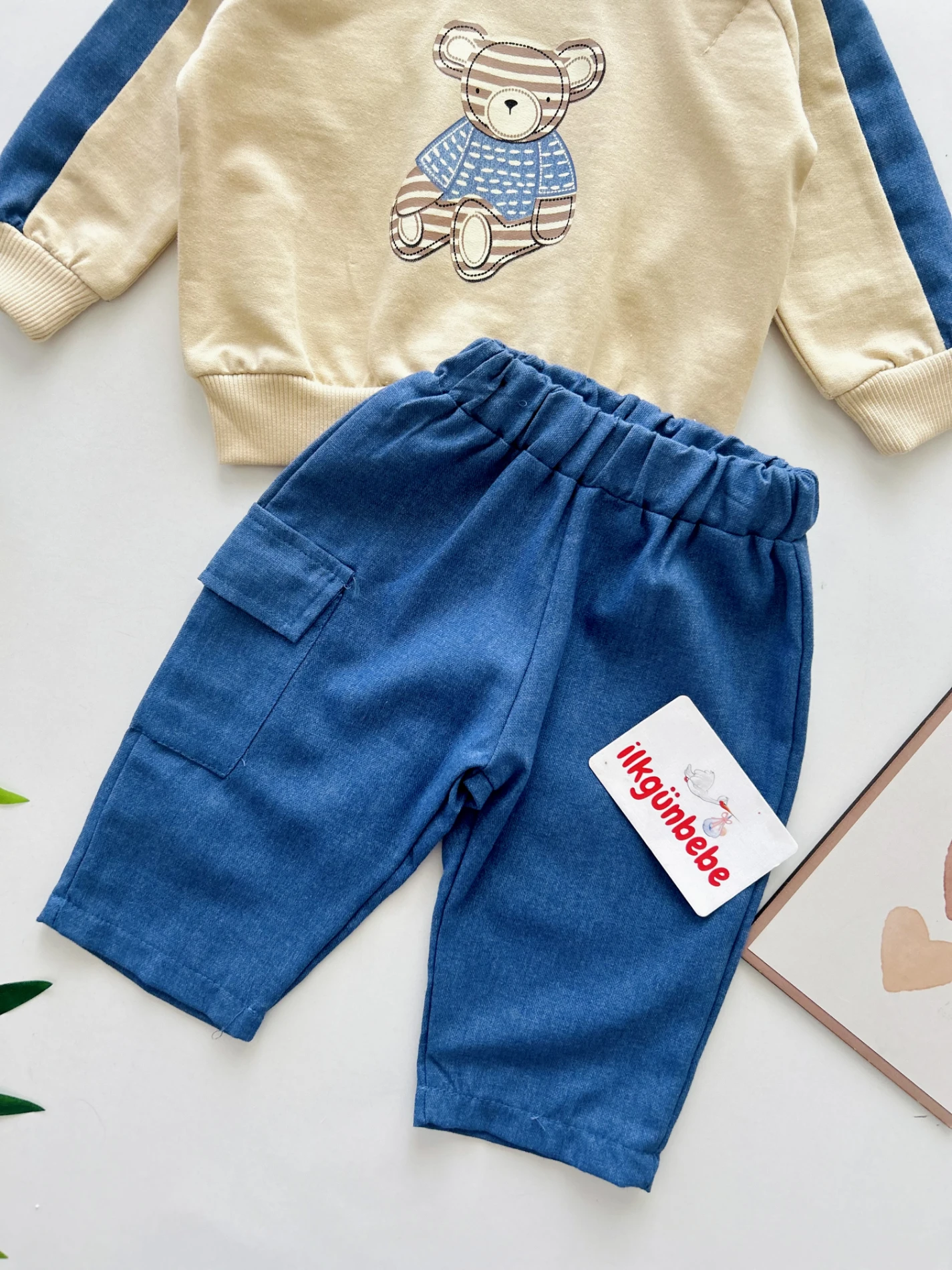 Teddy Bear Kot Pantalonlu Sweatli 2’li Mevsimlik Takım