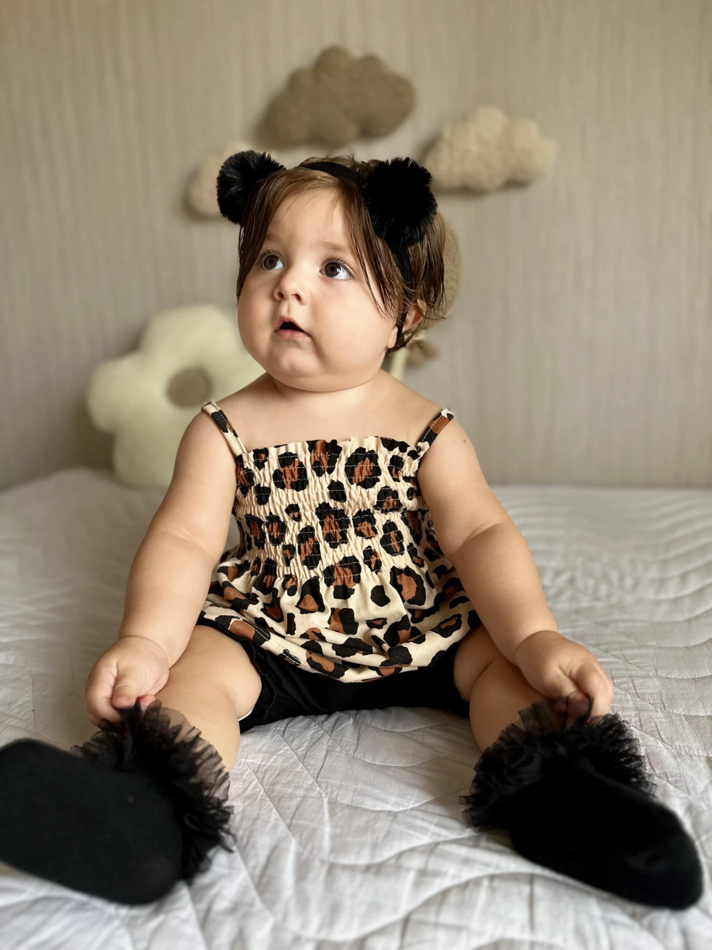 Leopar Desenli Askılı 2’li Takım