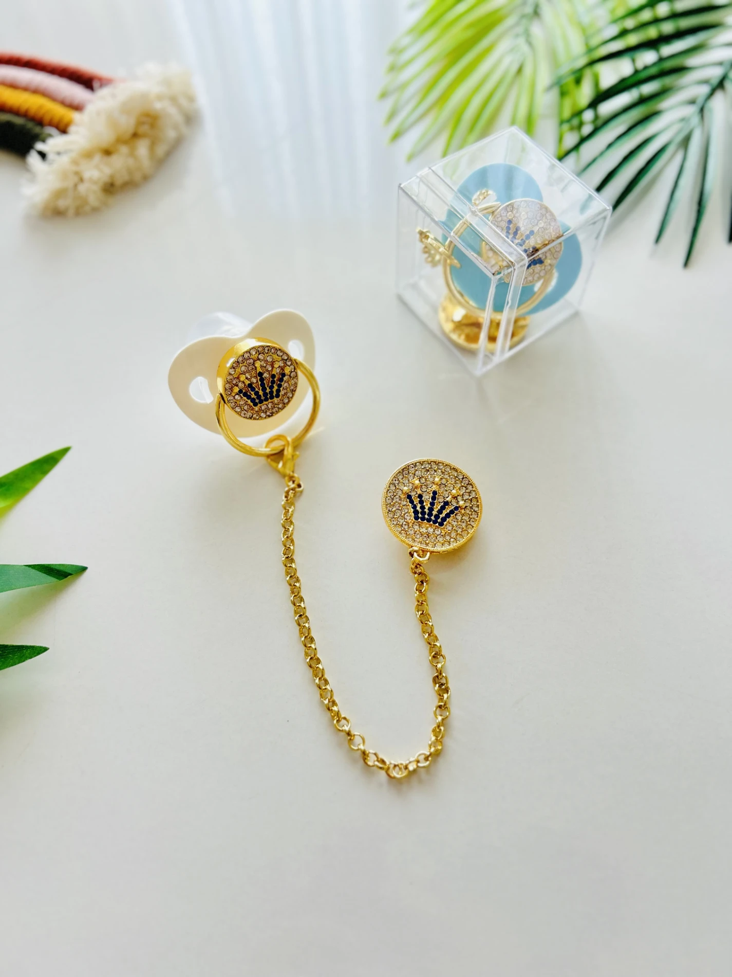Gold Zincirli Emzik 