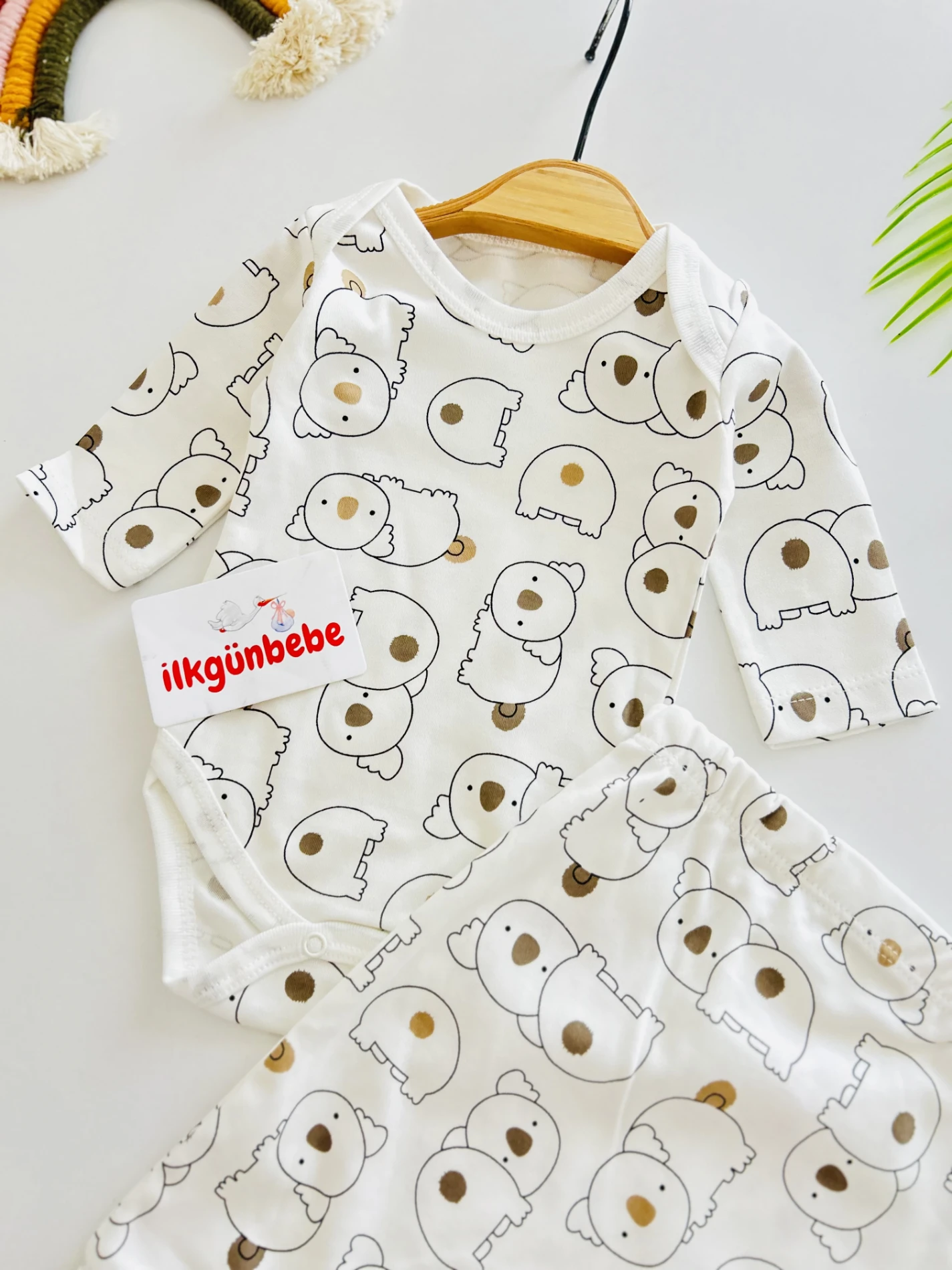 Koala Desenli %100 Pamuk 2’li Takım